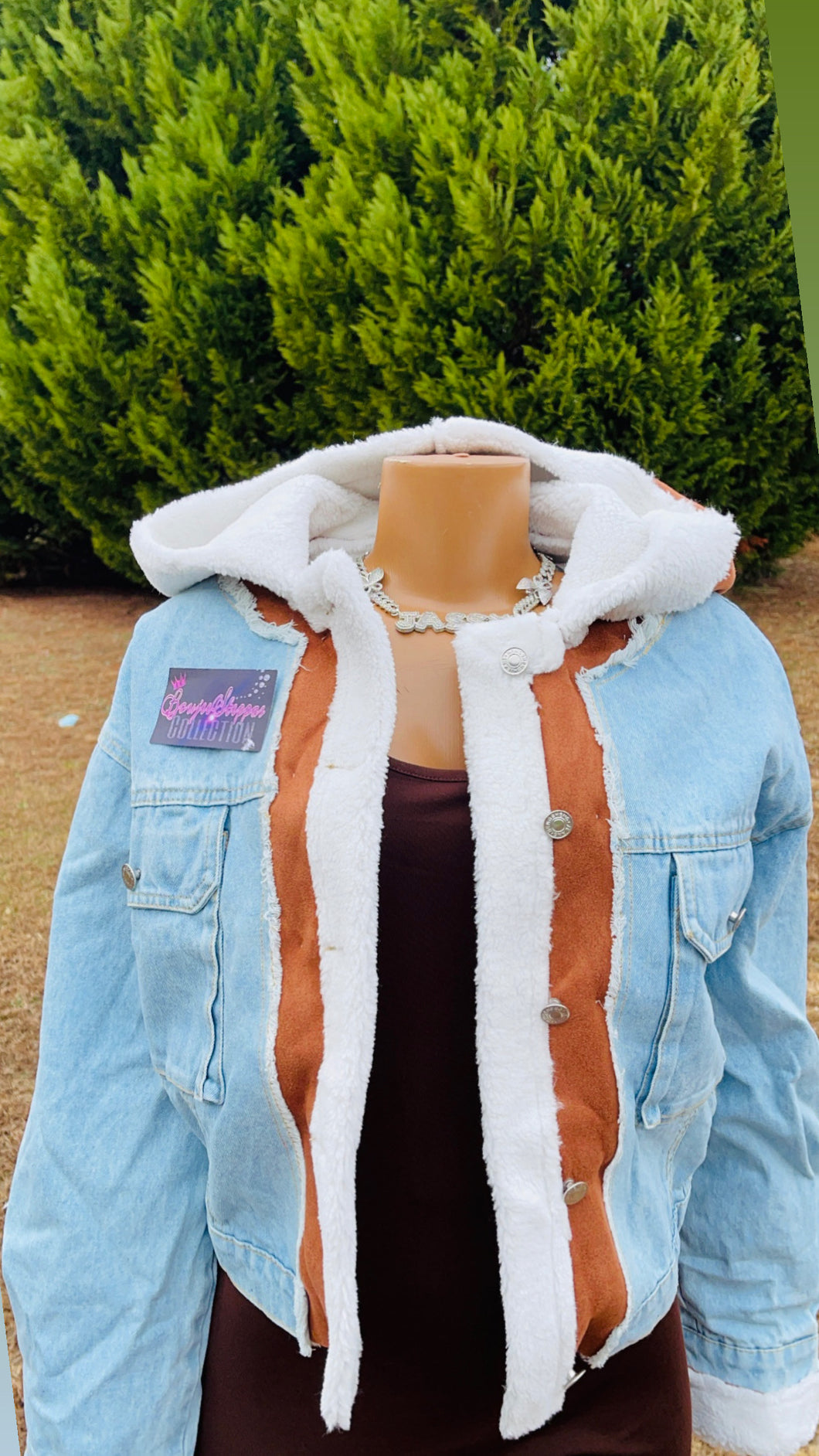 Denim Suede Coat