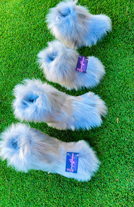 Grey Fur Boots