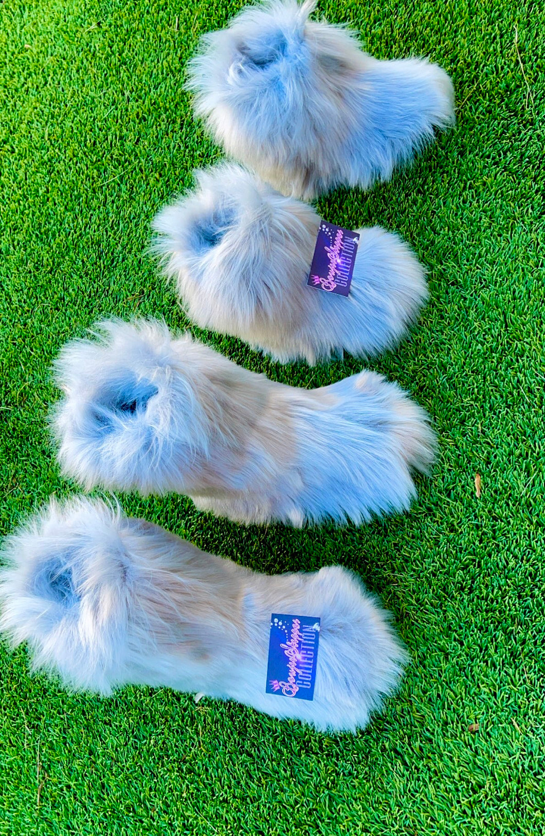 Grey Fur Boots