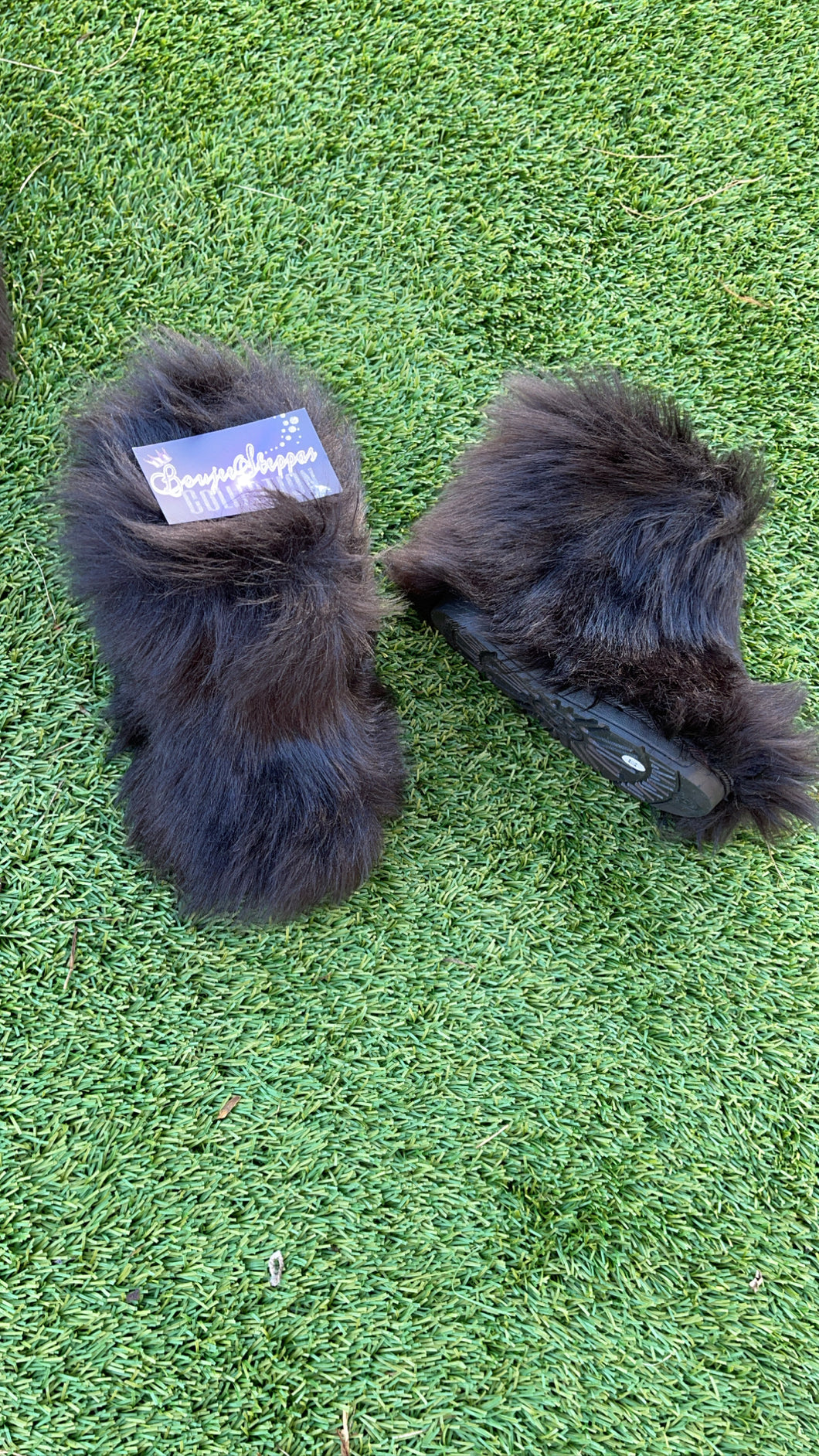 Kids Black Fur Boots